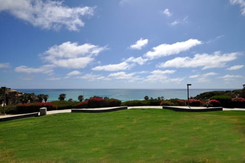 park steps from the front door, stairs lead down to the Calafia state beach