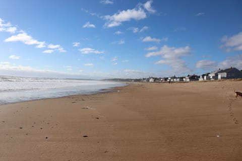 Beach nearby, sun loungers