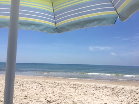 On the beach, beach towels