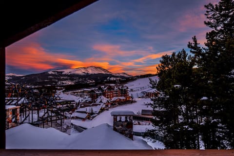 view of sunset from deck 
