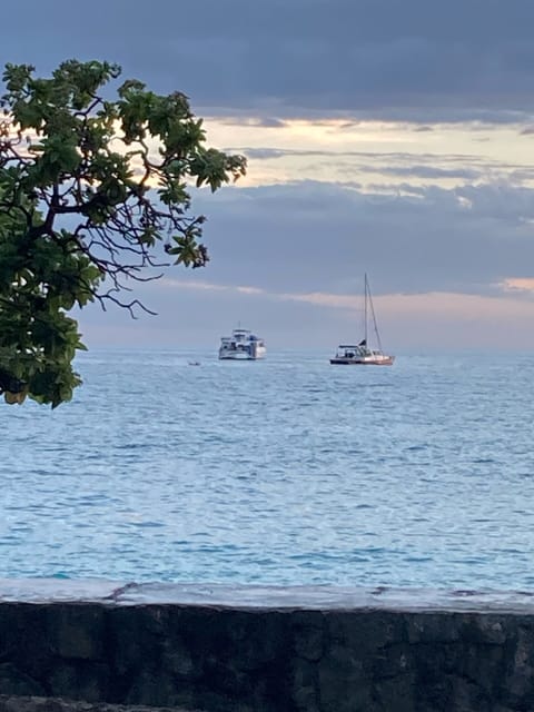 Location, out the door and across the street, Paradise