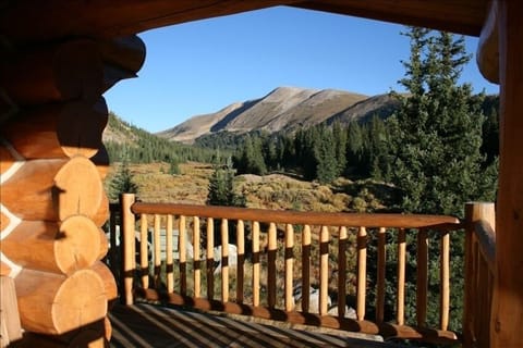 View from the wrap around porch. Amazing! There is no other cabin like this one
