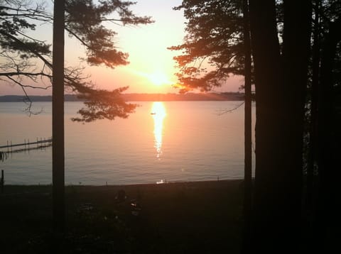 Sunrise over Hamlin Lake and the Falconhurst beach