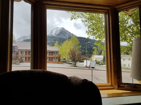 Fall view out the living room bay window