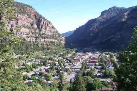 Quaint city of Ouray from overlook