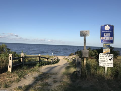 Beach nearby, sun loungers