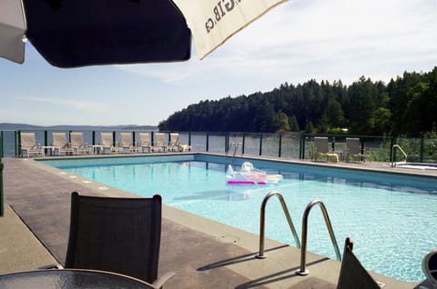 Sitting poolside on another exquisite day