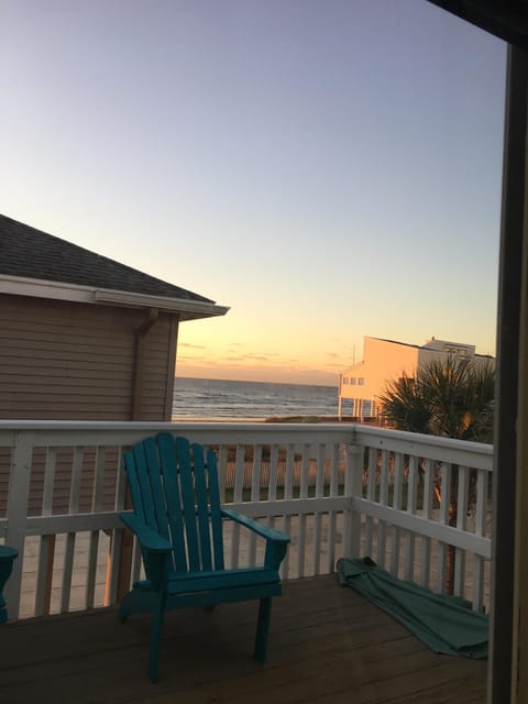 View from front deck- living room windows