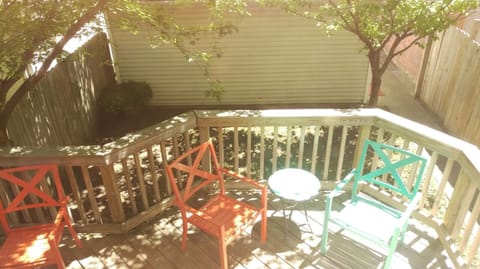 Outdoor seating on the Deck
Private Yard