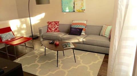 Living Room with new West Elm/CB2 Furniture