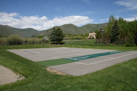 Harker basketball and shuffle board courts