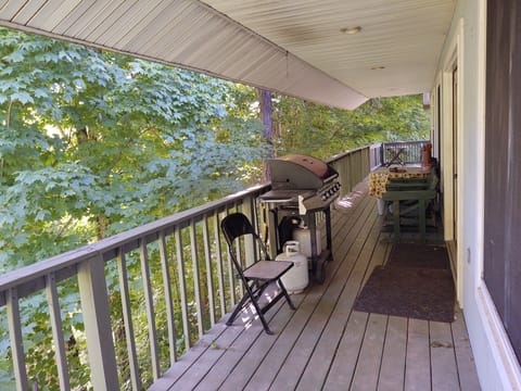 Chill & grill on the back treetop deck area.