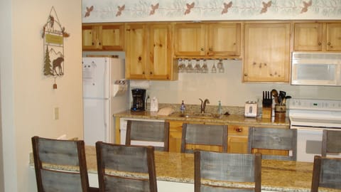 Fully equipped kitchen with seating for 8
