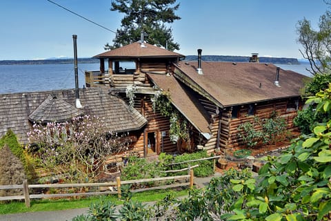 Log Castle Over Puget Sound