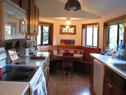 Kitchen with the Dining Nook at the back.