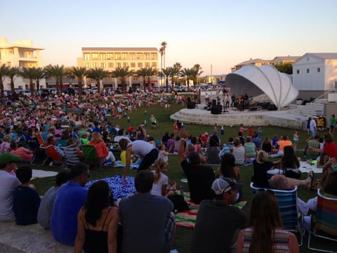 Much fun to be had at the Seaside town amphitheater! concerts, movies, etc....