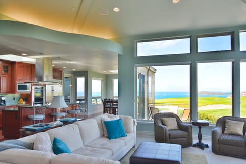 Kitchen/nook/living/dining room with panoramic views Bodega Head to Pt Reye