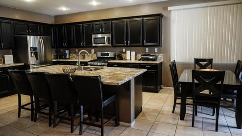 Fully renovated and stocked kitchen with stainless steel LG & Samsung appliance