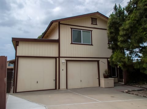 A view of the front of the house.  Plenty of parking (More in back)