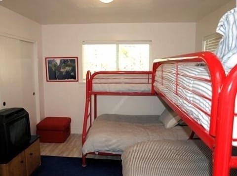 Bunk room with board games, TV/DVD and Nintendo game system