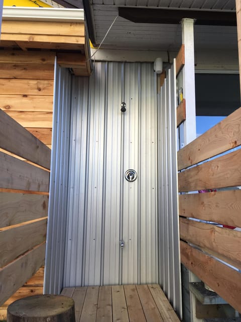 Outdoor shower - perfect for showering off after your surf session