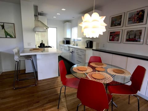 Gourmet kitchen and dining room