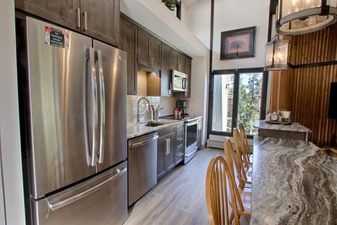 The new full-size kitchen feels like home!  Enjoy the many amenities!