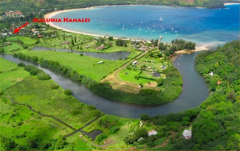 Just a Block to the Beach at Magnificent Hanalei Bay