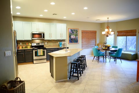 Kitchen and Dining area in spacious Great Room