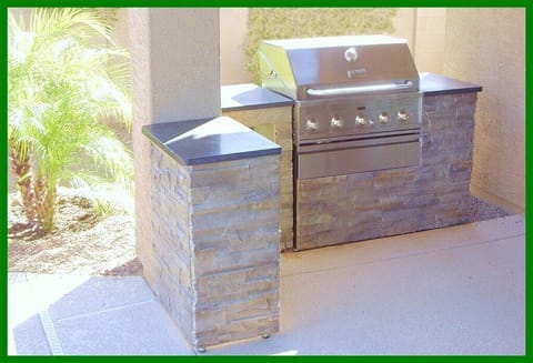 Built-in BBQ area - also has table and chairs for 6 adjacent in shade