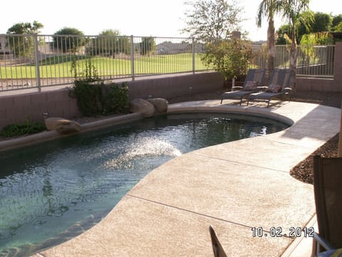Backyard pool and 10th fairway