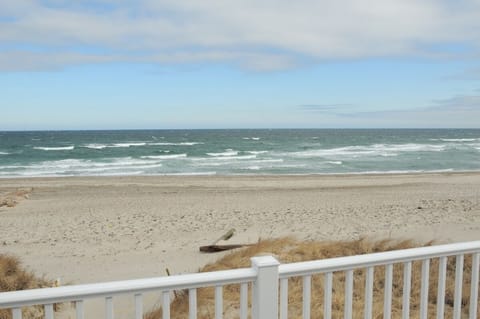 Beach nearby, sun loungers