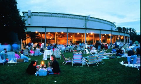 Outdoor banquet area