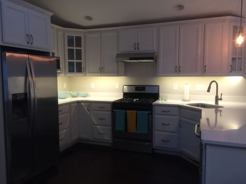 Private kitchen | Fridge, microwave, oven, stovetop