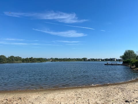 Beach nearby, sun loungers