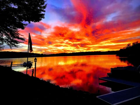Another beautiful sunset from our lakefront dock over Arrowhead Lake. 