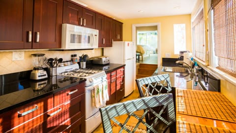 Newly remodeled and fully stocked kitchen for all of your culinary desires.