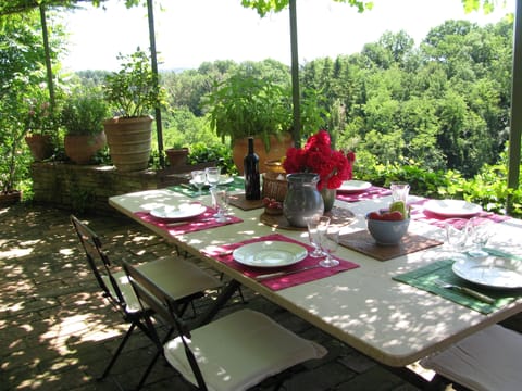dining area on the terrace
