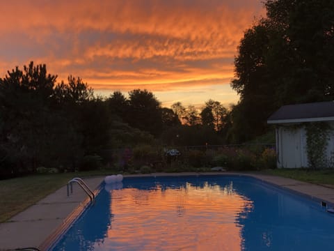 A heated pool