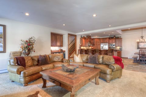 2 leather sofas in the Living Room