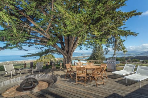 Large deck with views toward Morro Bay