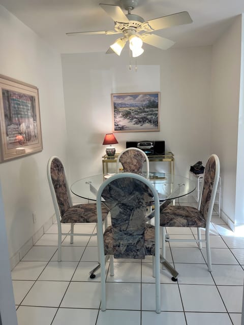 Dining area from kitchen galley