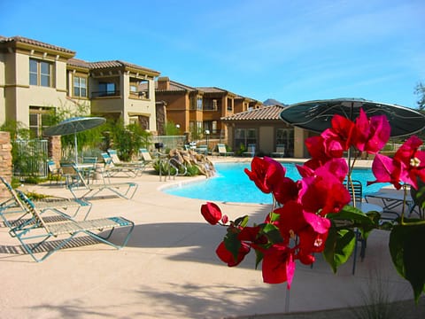 Outdoor pool, a heated pool