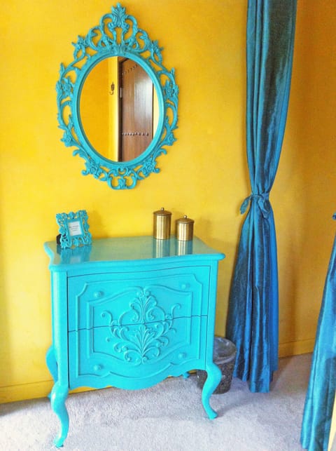 Charming make up station in the master bedroom