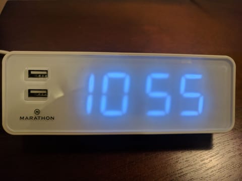 Rooms come equipped with an alarm clock and 2 USB  connectors handy for charging