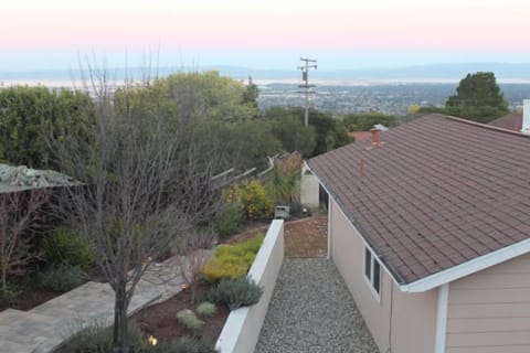 Outdoor view of the cottage, facing the San Francisco Bay.