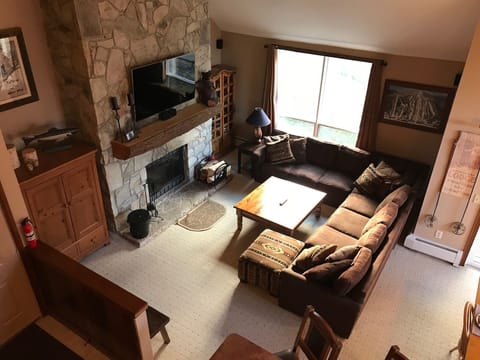 Family Room with 60' Smart TV & Large Sectional