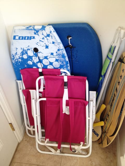 2 bogie boards, 2 Beach chairs, water board for your use