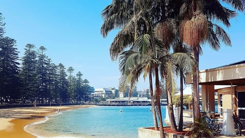 Beach nearby, sun loungers, beach towels