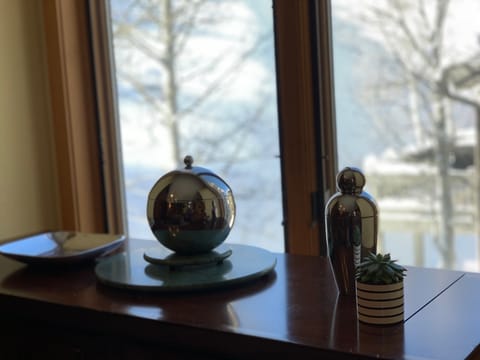 Dining area window view.